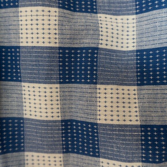 ModCloth Dress Small Blue White Gingham Picnic Plaid Sleeveless Checkered - Picture 2 of 3